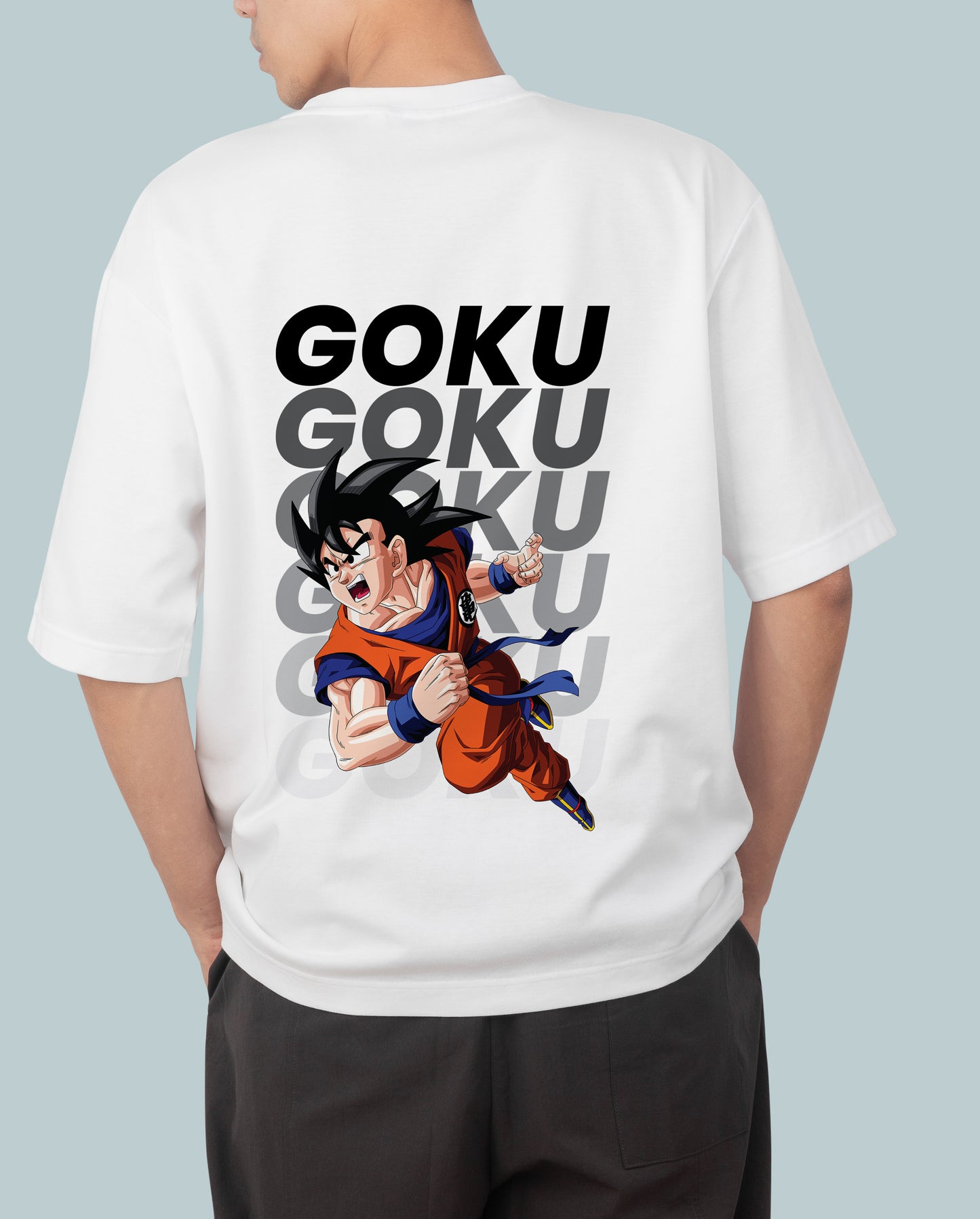 White Goku Oversize Tshirt