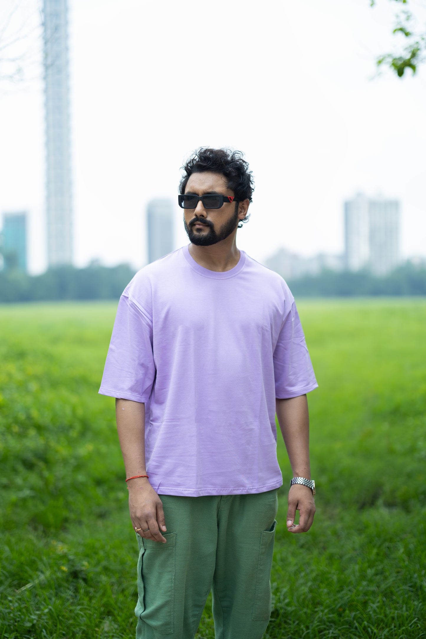 Solid T-Shirt Helio Lavender