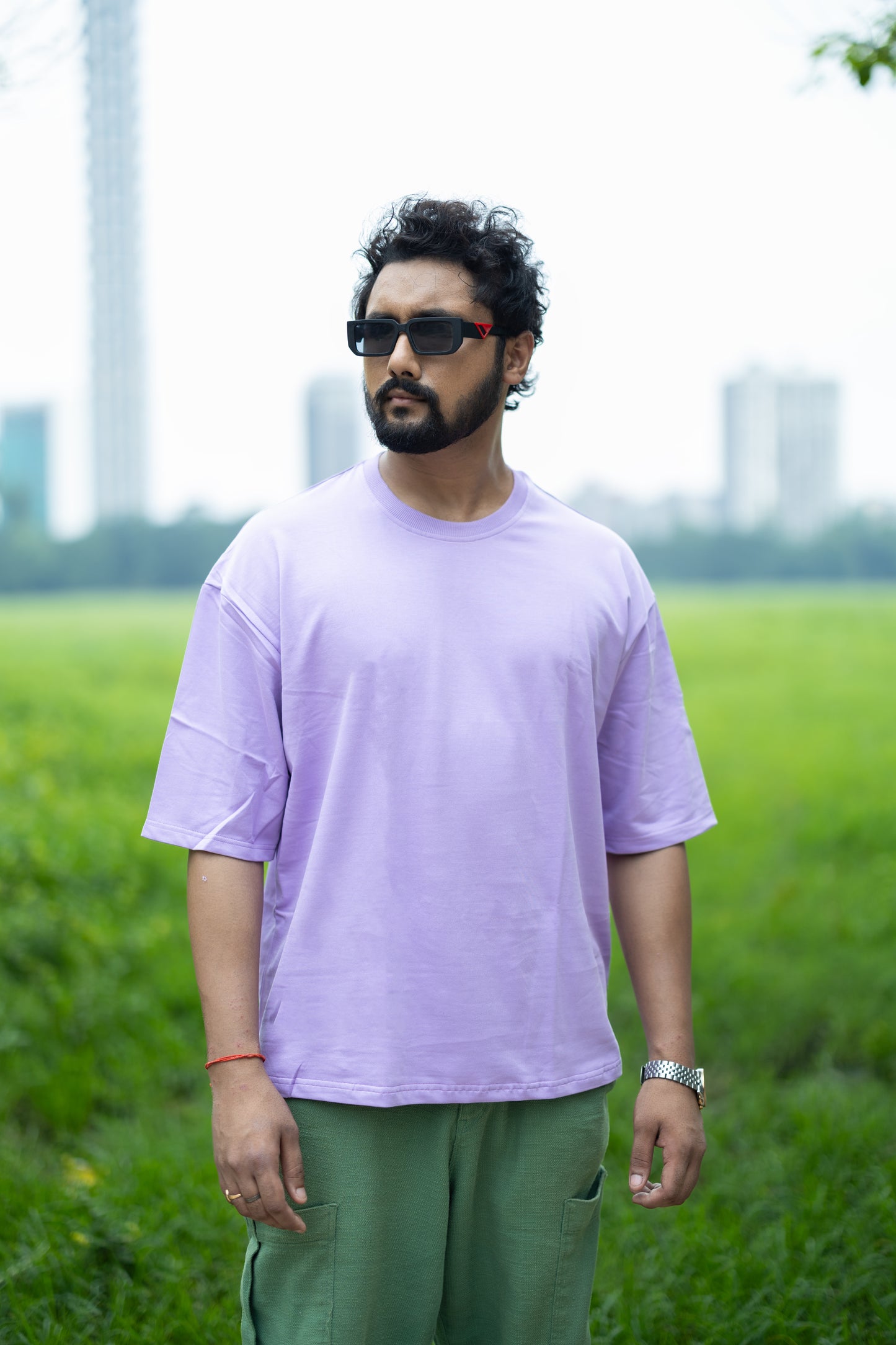 Solid T-Shirt Helio Lavender