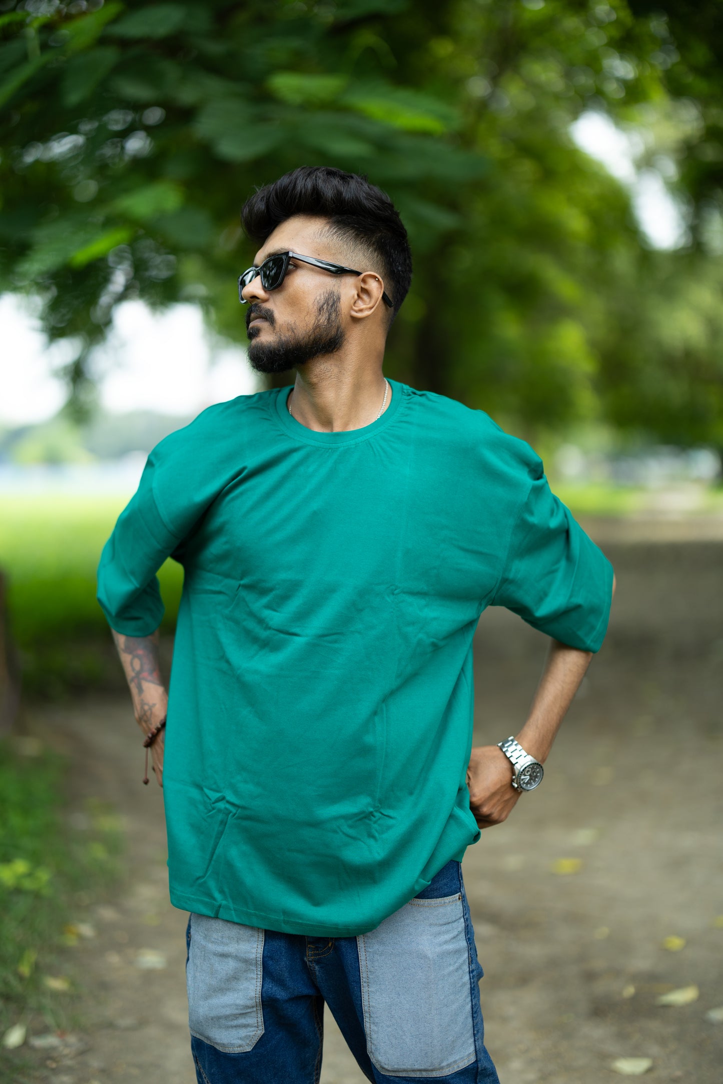 Solid T-Shirt Moss Green