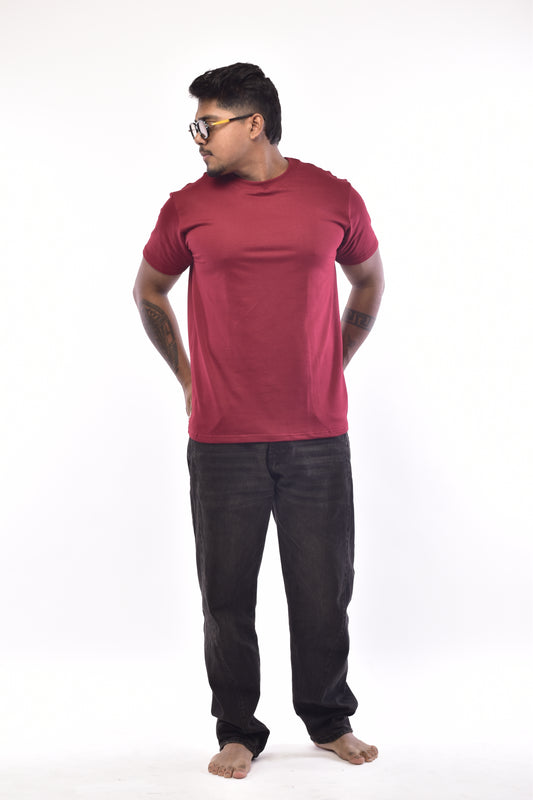 La Maroon T shirt Regular 240GSM