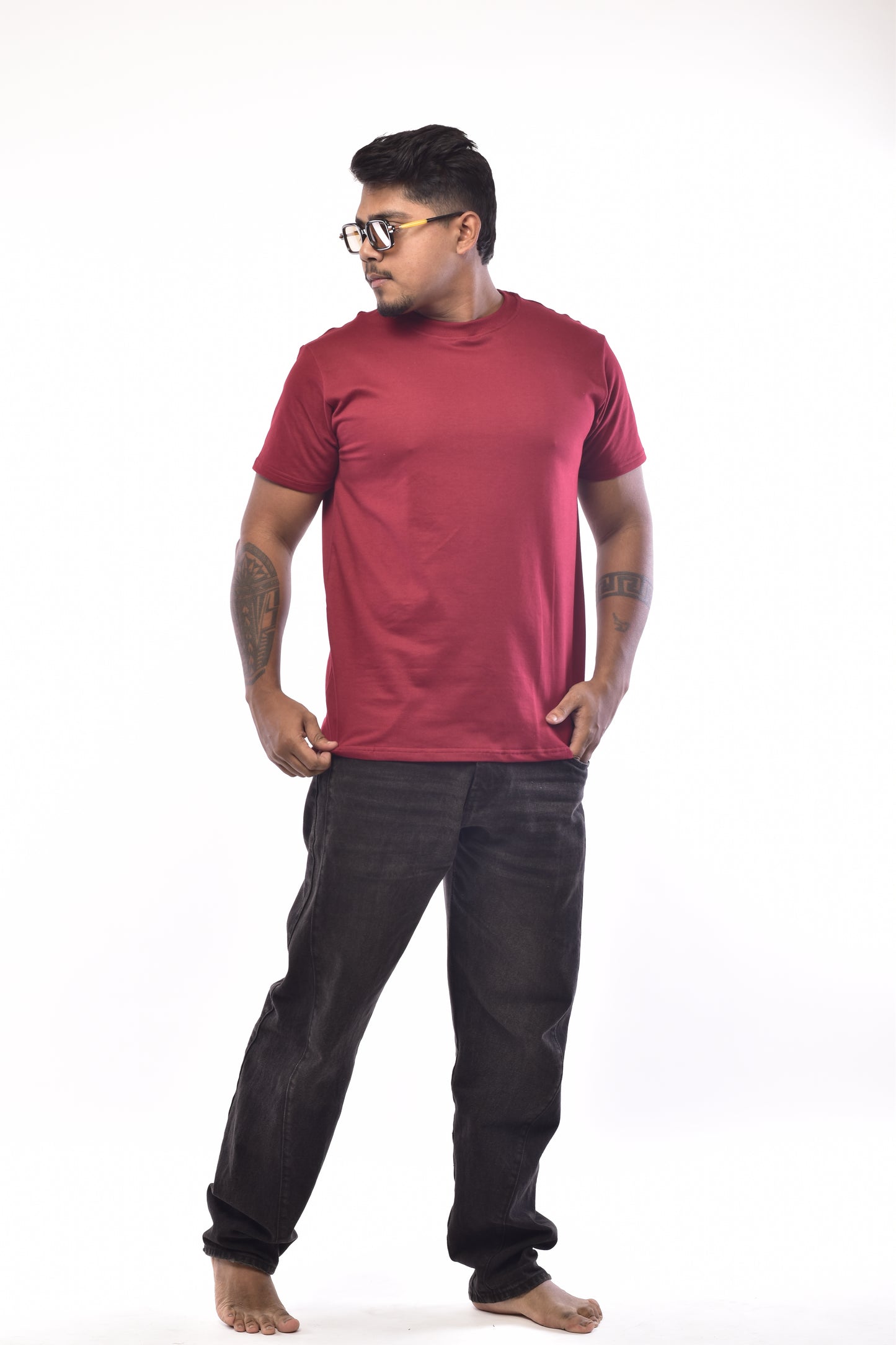 La Maroon T shirt Regular 240GSM