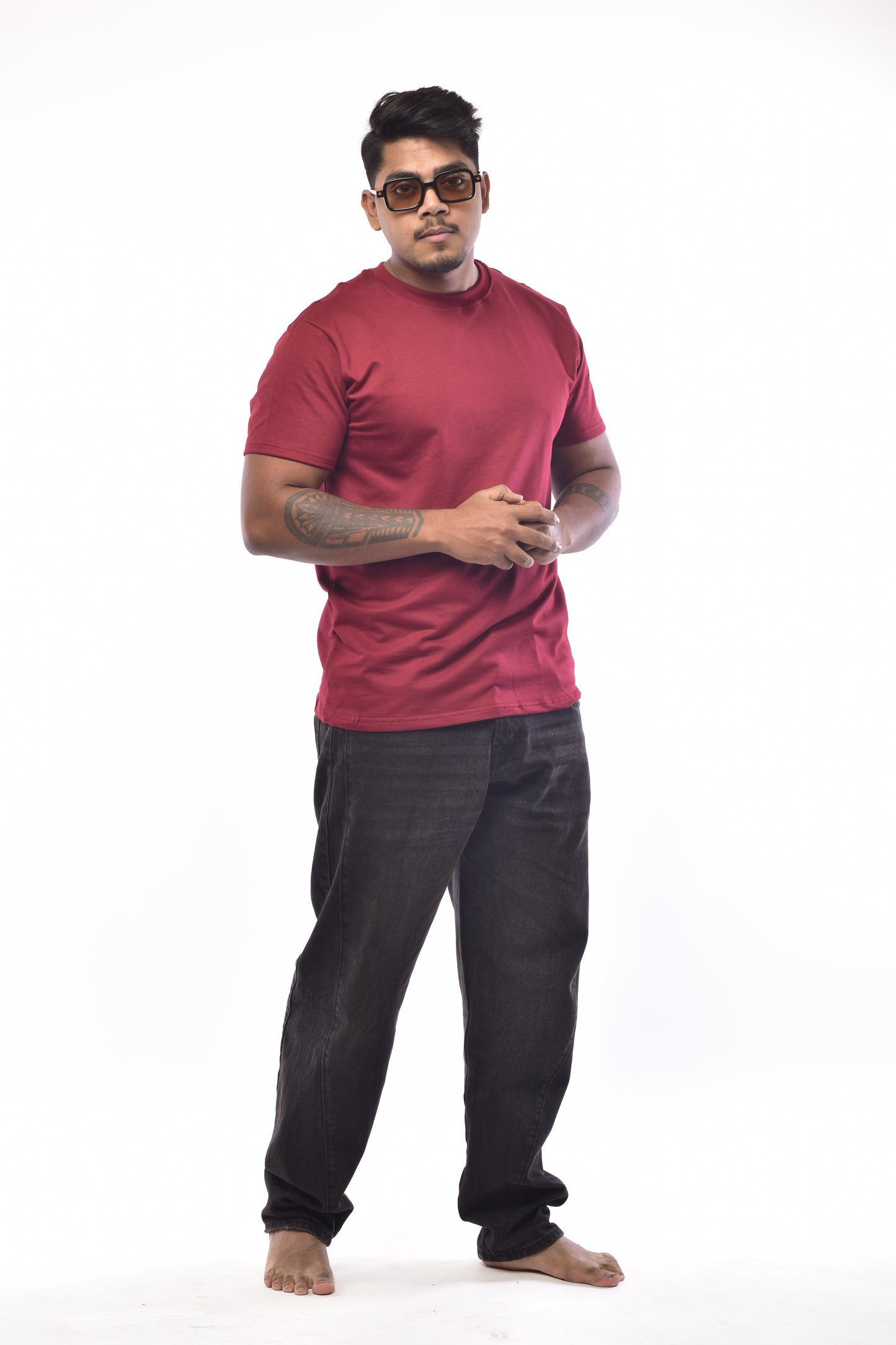 La Maroon T shirt Regular 240GSM