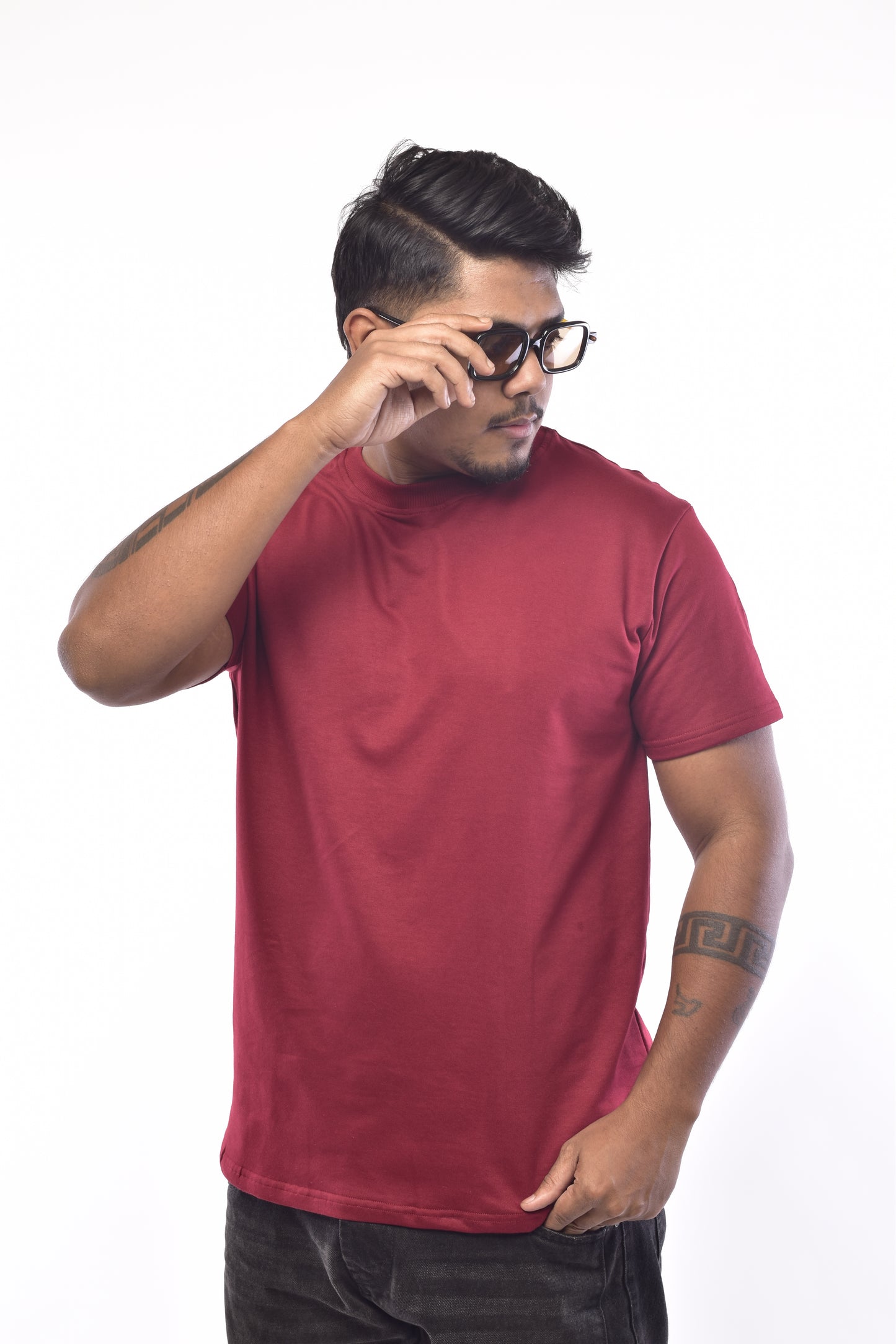 La Maroon T shirt Regular 240GSM