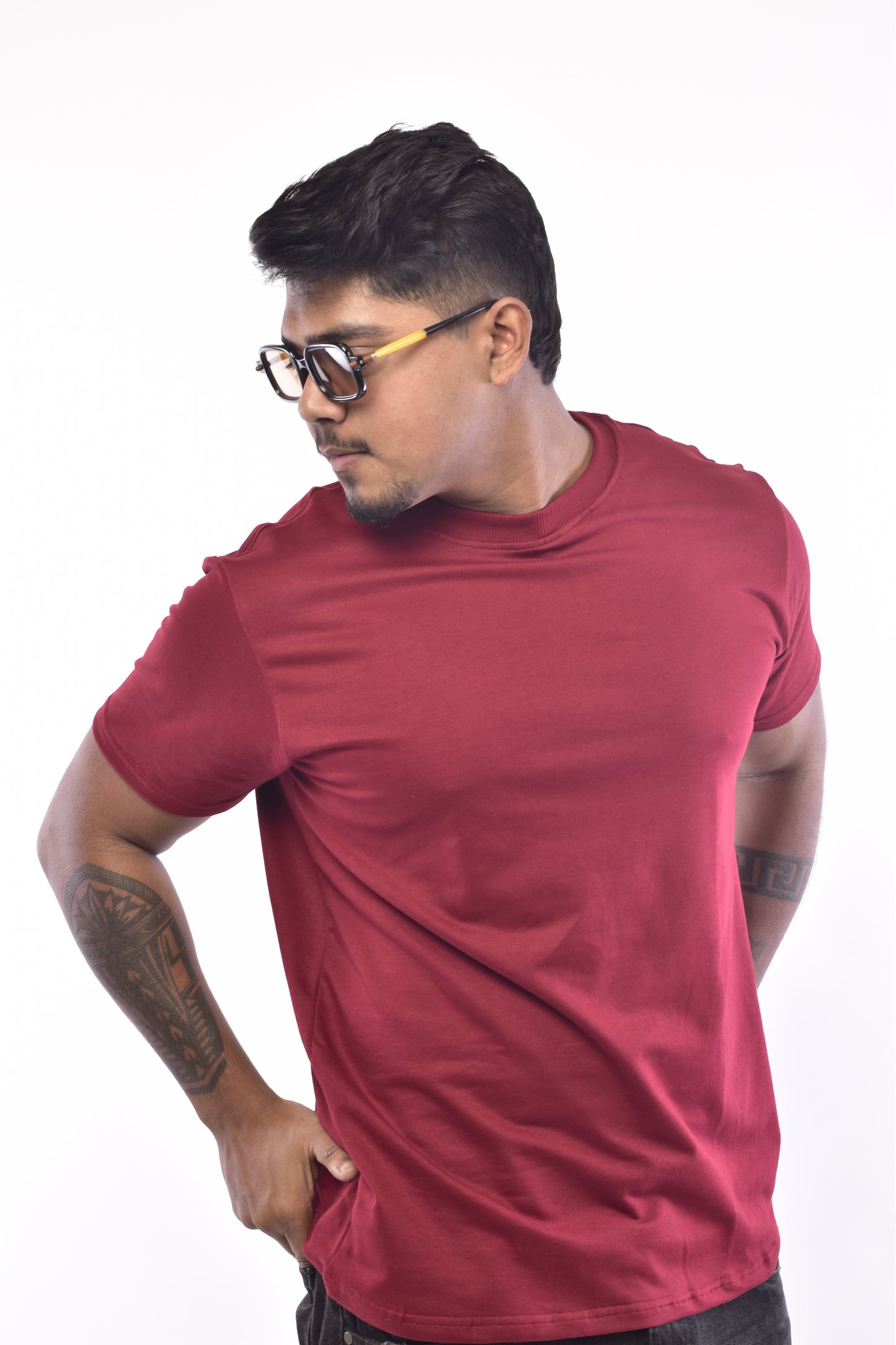 La Maroon T shirt Regular 240GSM