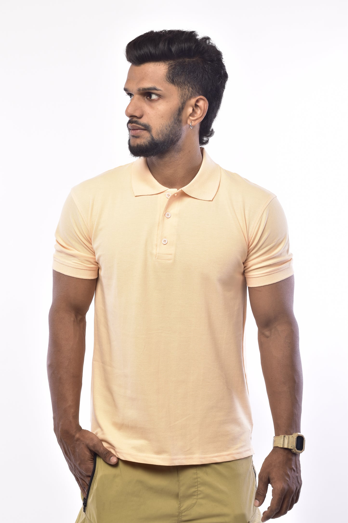 Peach fuzz Polo Tshirt  220GSM