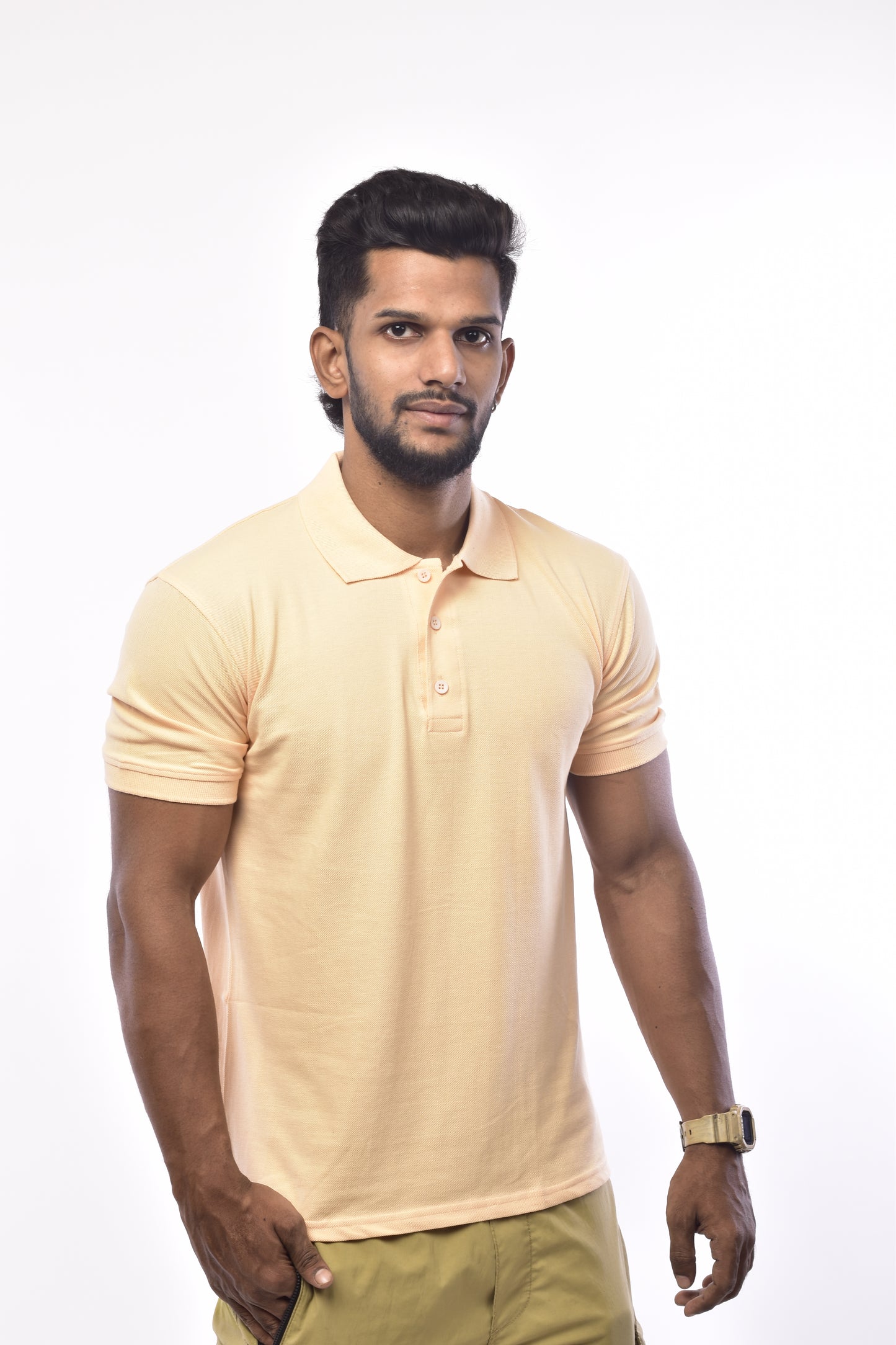 Peach fuzz Polo Tshirt  220GSM