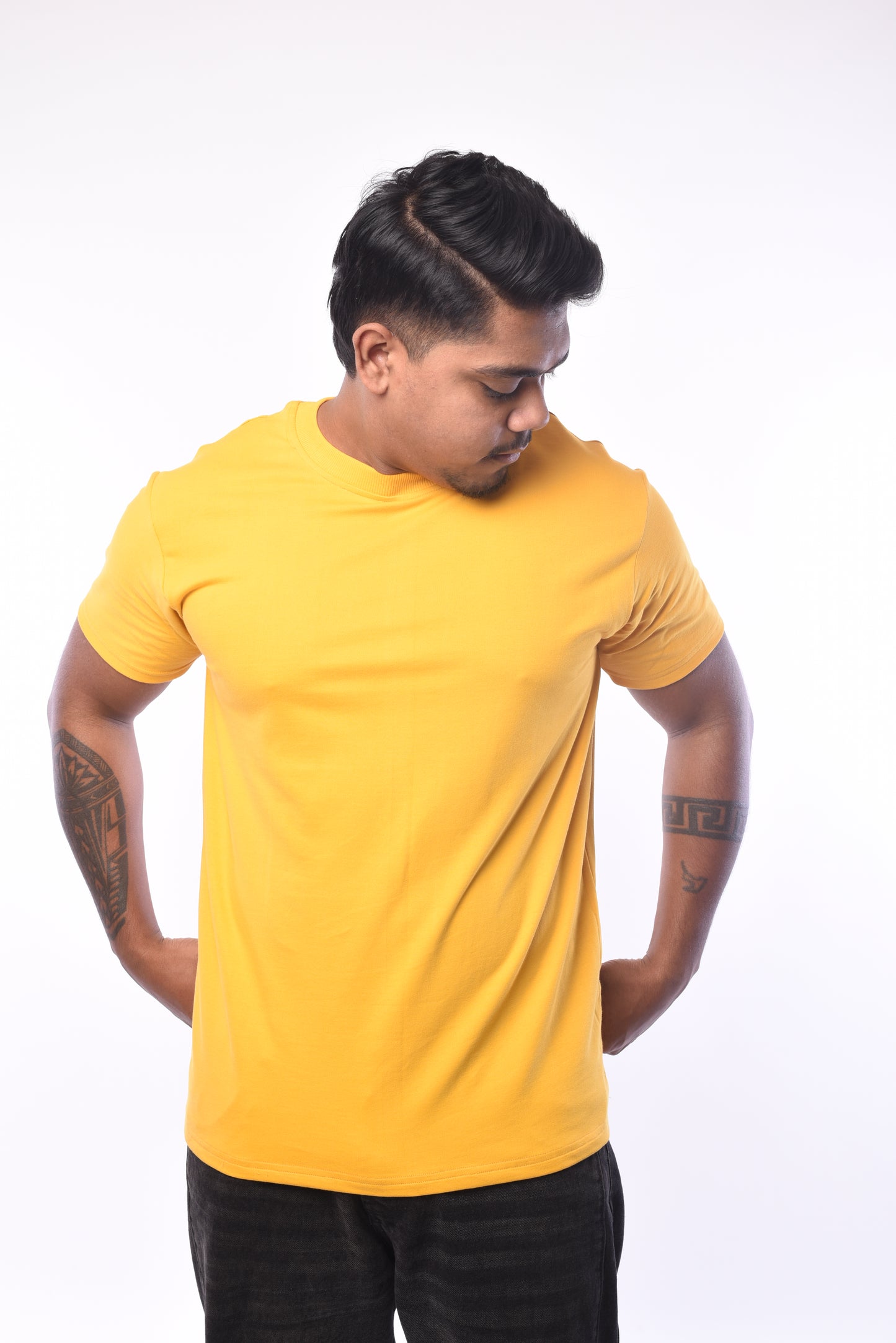 Mustard Yellow Regular Tshirts 240GSM