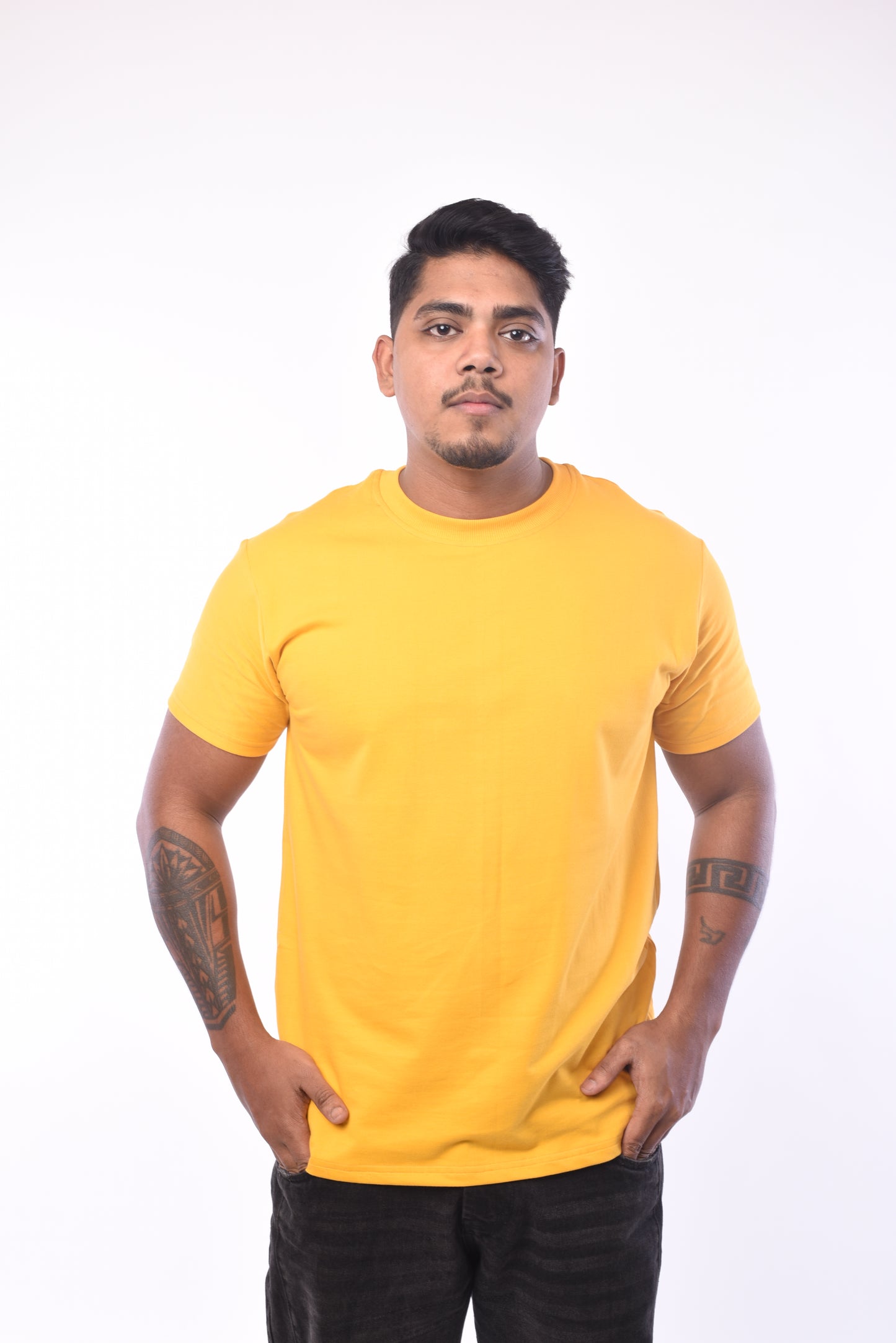 Mustard Yellow Regular Tshirts 240GSM