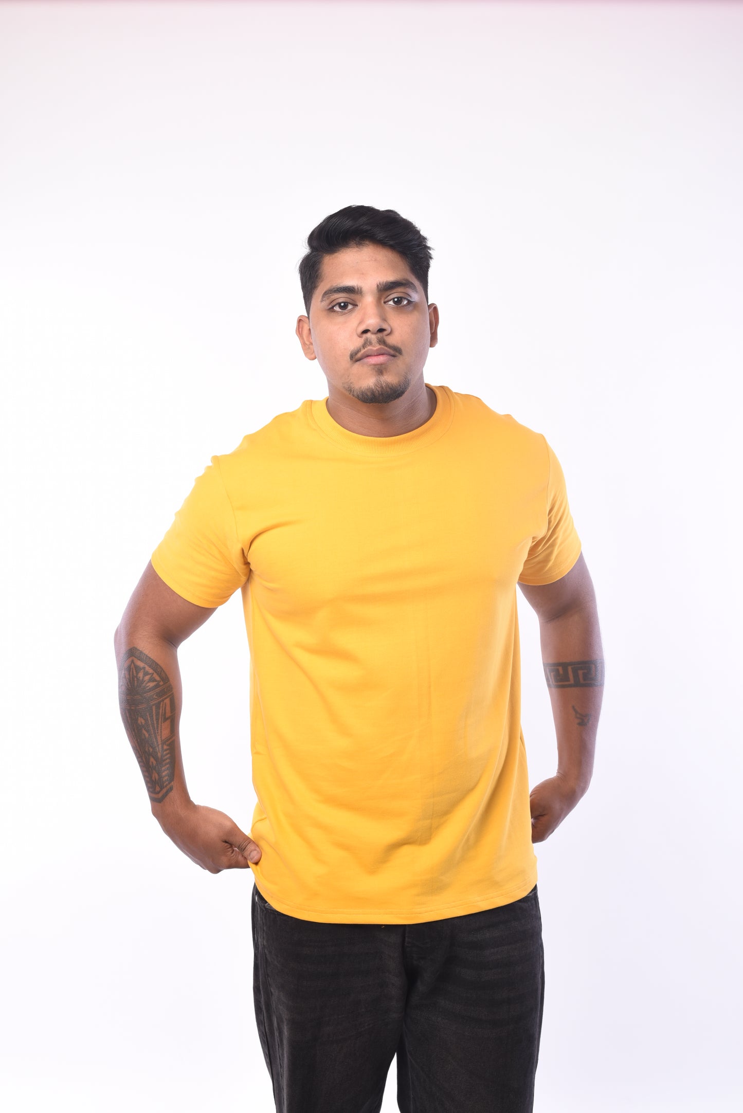 Mustard Yellow Regular Tshirts 240GSM