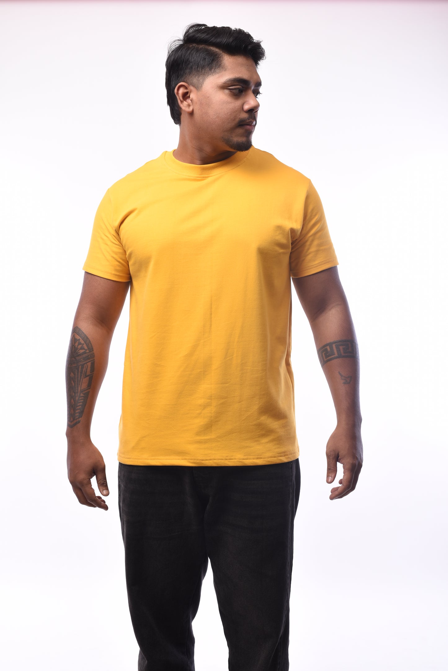 Mustard Yellow Regular Tshirts 240GSM