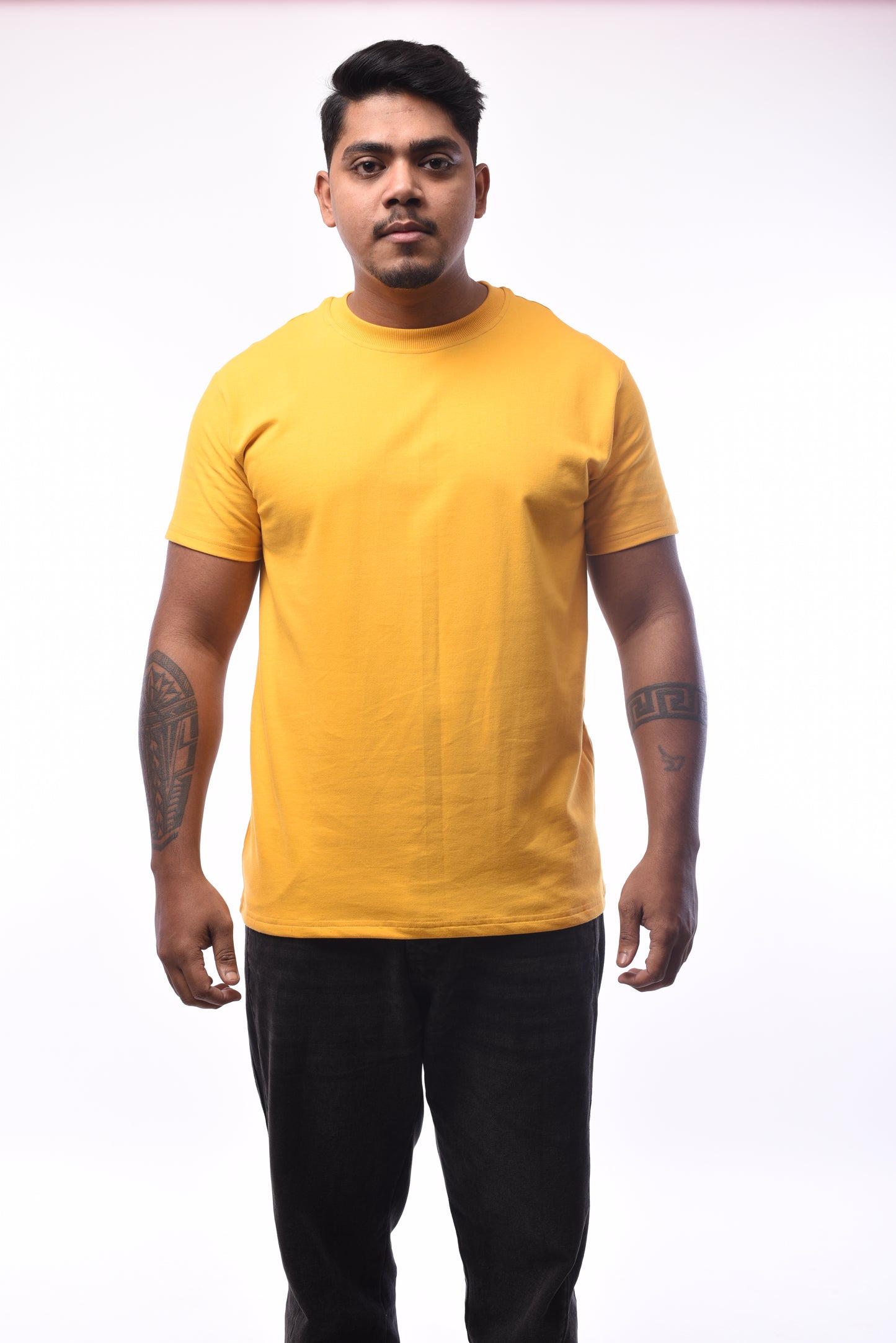 Mustard Yellow Regular Tshirts 240GSM