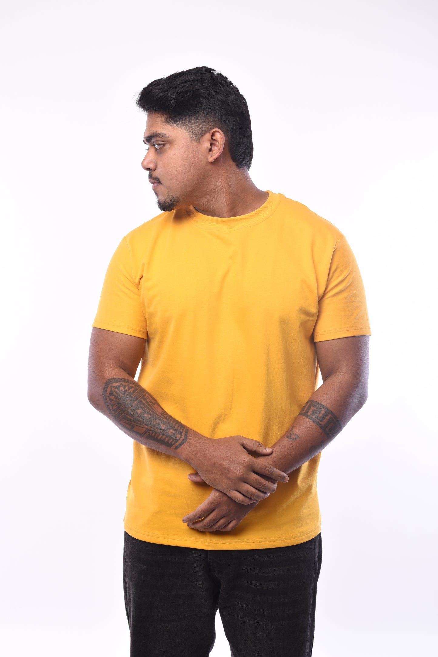 Mustard Yellow Regular Tshirts 240GSM