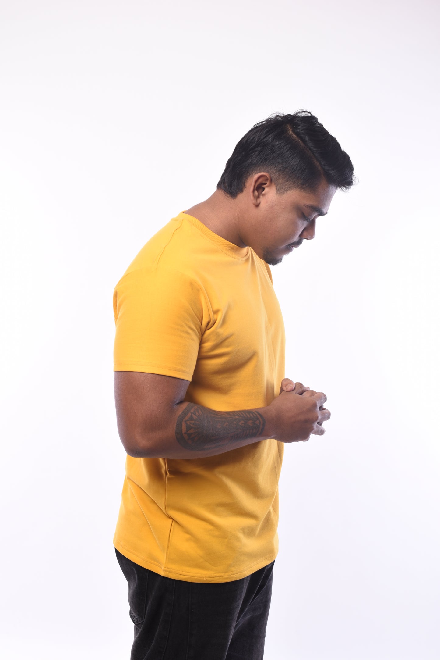 Mustard Yellow Regular Tshirts 240GSM