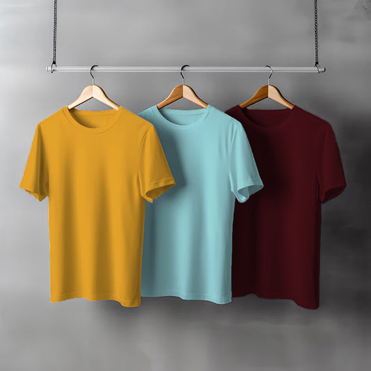 Solids- Combo of 3 Tees